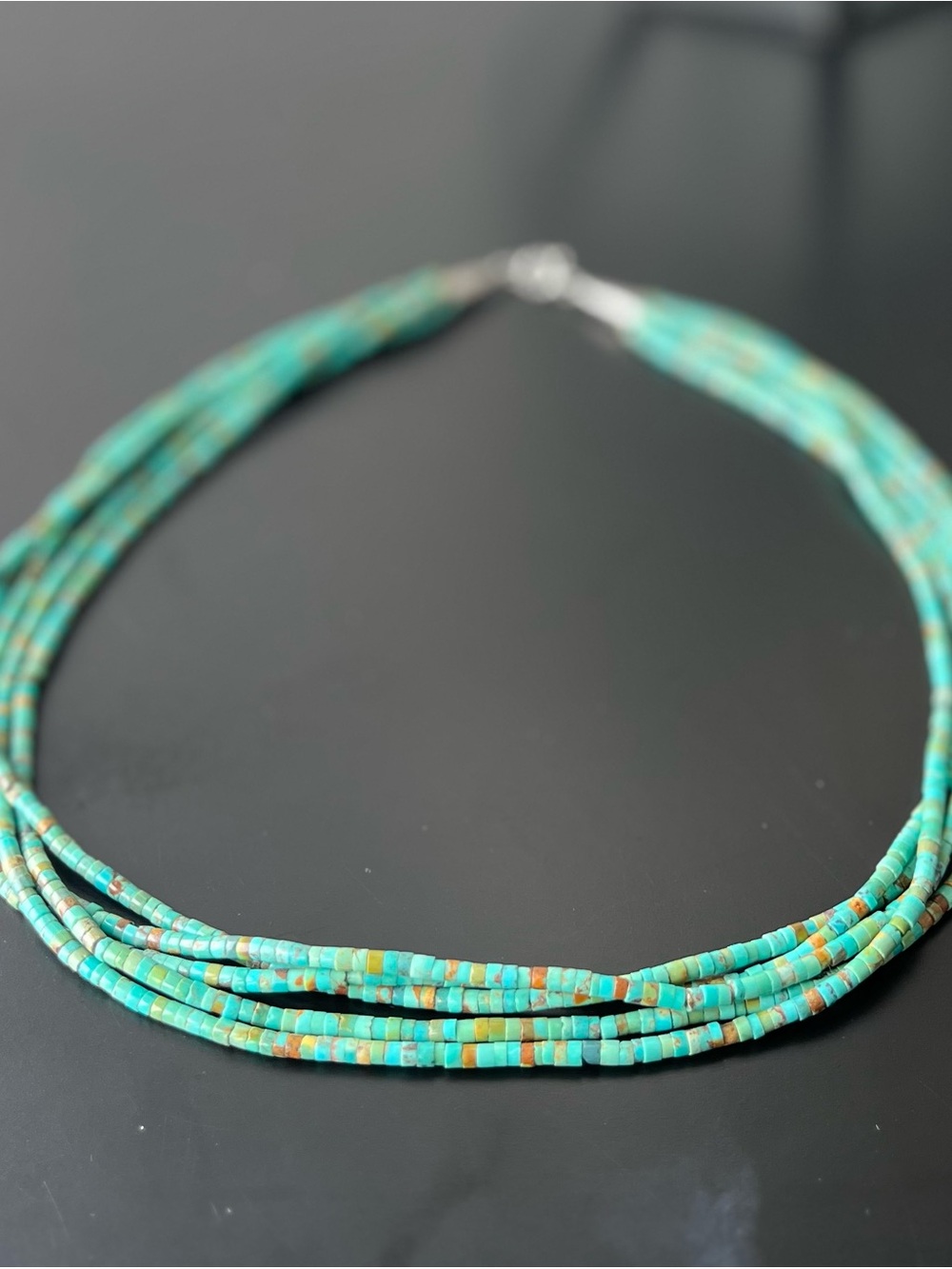 Multi-Strand Turquoise Heishi Bead Necklace - Turquoise